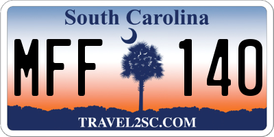 SC license plate MFF140