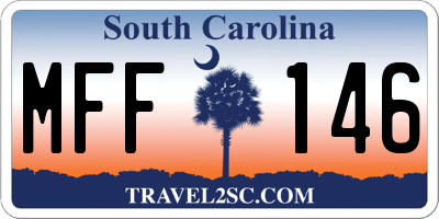 SC license plate MFF146