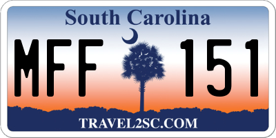 SC license plate MFF151