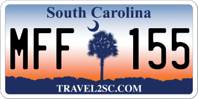 SC license plate MFF155