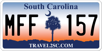 SC license plate MFF157