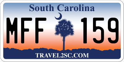 SC license plate MFF159
