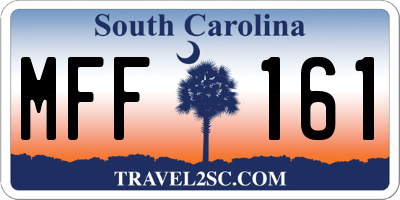 SC license plate MFF161