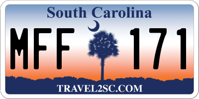 SC license plate MFF171