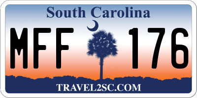 SC license plate MFF176