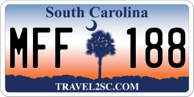 SC license plate MFF188