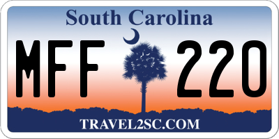 SC license plate MFF220
