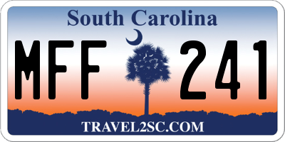 SC license plate MFF241