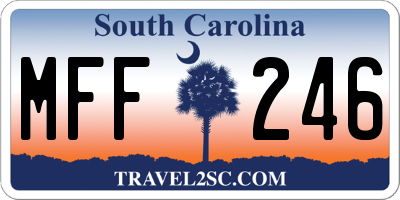 SC license plate MFF246