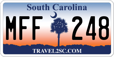 SC license plate MFF248