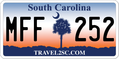 SC license plate MFF252