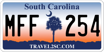 SC license plate MFF254