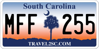 SC license plate MFF255