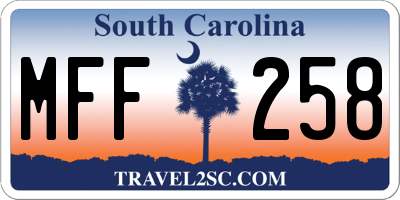SC license plate MFF258