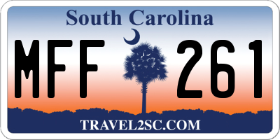 SC license plate MFF261