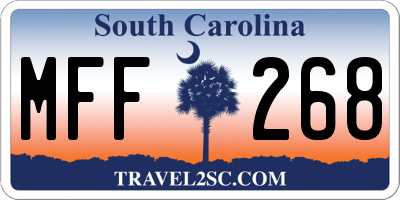SC license plate MFF268