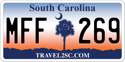 SC license plate MFF269