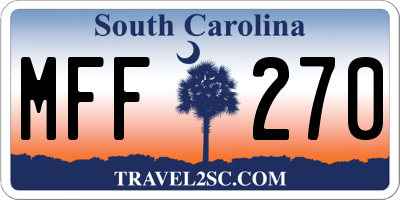 SC license plate MFF270