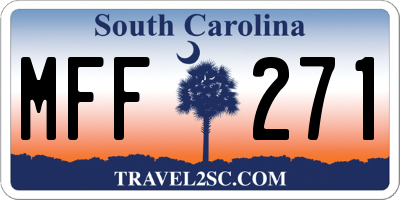 SC license plate MFF271