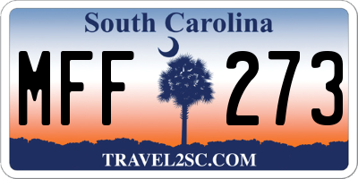 SC license plate MFF273