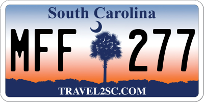 SC license plate MFF277