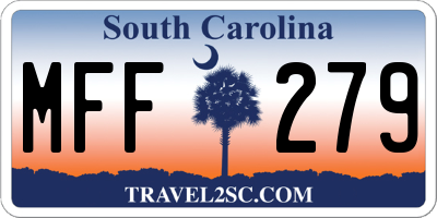 SC license plate MFF279