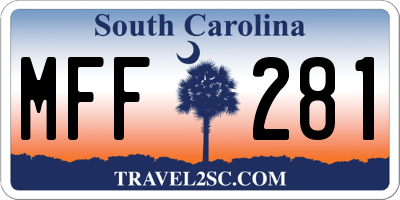 SC license plate MFF281