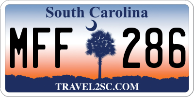 SC license plate MFF286
