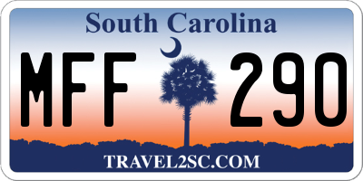 SC license plate MFF290