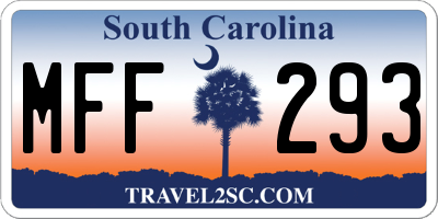 SC license plate MFF293