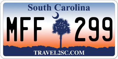 SC license plate MFF299