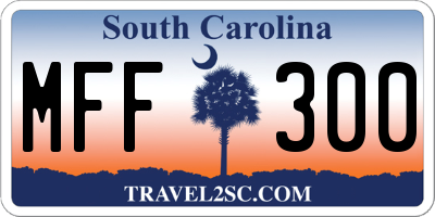 SC license plate MFF300