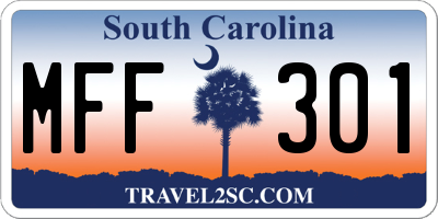 SC license plate MFF301