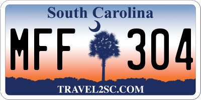 SC license plate MFF304