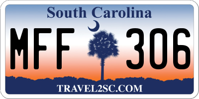 SC license plate MFF306