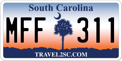 SC license plate MFF311