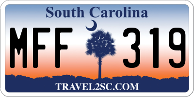 SC license plate MFF319