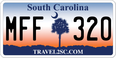 SC license plate MFF320