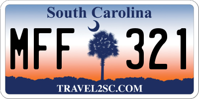 SC license plate MFF321