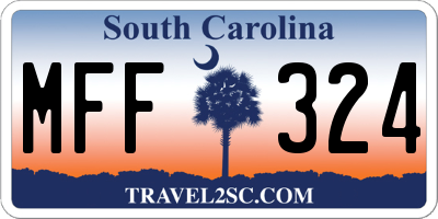 SC license plate MFF324