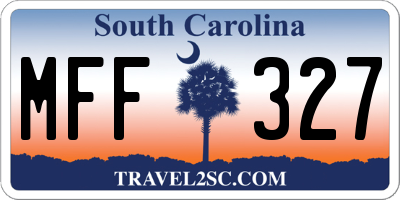 SC license plate MFF327