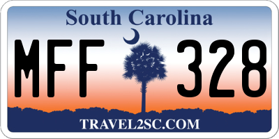 SC license plate MFF328