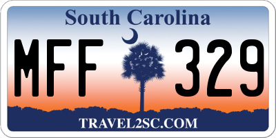 SC license plate MFF329