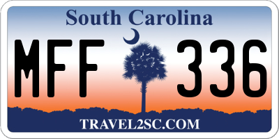 SC license plate MFF336