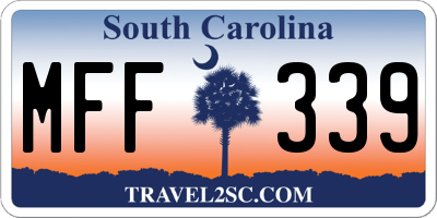 SC license plate MFF339