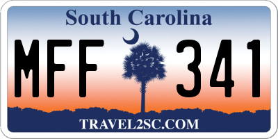 SC license plate MFF341