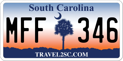 SC license plate MFF346