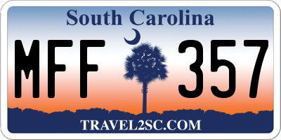 SC license plate MFF357