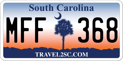 SC license plate MFF368