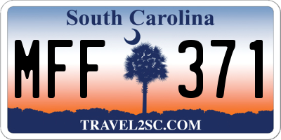 SC license plate MFF371